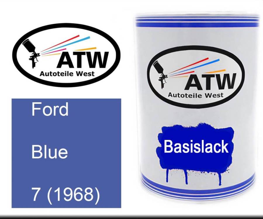 Ford, Blue, 7 (1968): 500ml Lackdose, von ATW Autoteile West.